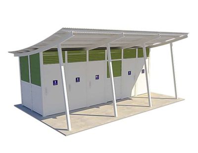 Capricorn 5 Standard Toilet Building with Pale Eucalypt and Surfmist colour scheme